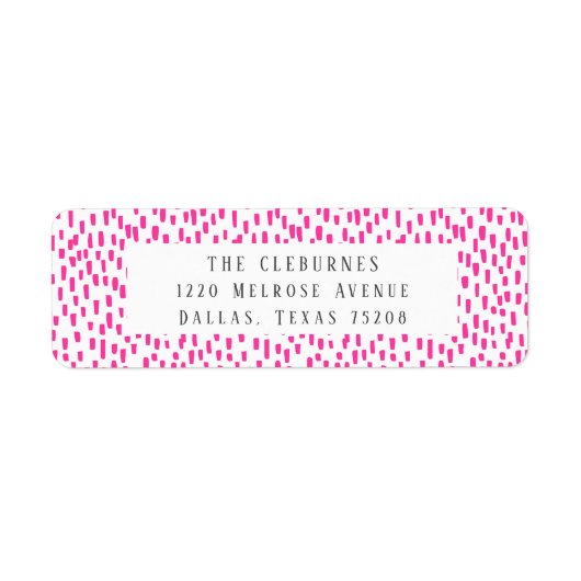 Hot-Pink-Dashing-Rücksendeadresse (Vorne)