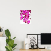 Hot Pink Dendrobium Orchid - Orchideen Hintergrund Poster (Heimbüro)