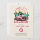 Hot Pink Desco Disco Brautparty Einladung (Vorderseite)