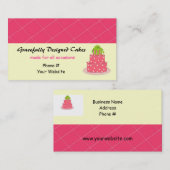 Hot Pink Designer Cake Visitenkarte (Vorne/Hinten)