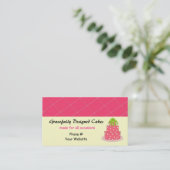 Hot Pink Designer Cake Visitenkarte (Stehend Vorderseite)