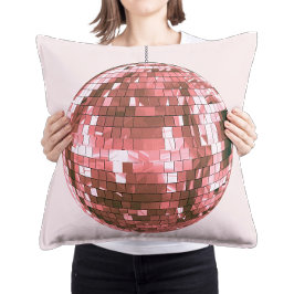 Hot Pink Disco Ball, Akzent im Mädchenschlafzimmer Kissen