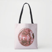 Hot Pink Disco Ball, Girly Carry All, Retro Style Tasche (Vorderseite)