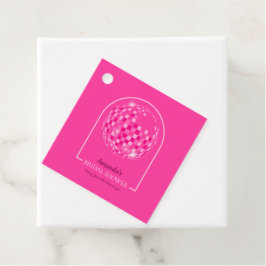 Hot Pink Disco Boogie Brautparty Geschenkanhänger