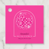 Hot Pink Disco Boogie Brautparty Geschenkanhänger (Vorderseite)