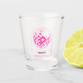 Hot Pink Disco Boogie Brautparty Schnapsglas (Vorderseite)