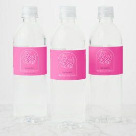 Hot Pink Disco Boogie Brautparty Wasserflaschenetikett
