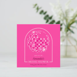 Hot Pink Disco Boogie Bridal Dusche Einladung