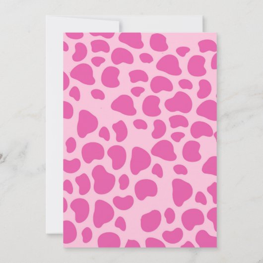 Hot Pink Disco Cowgirl yeehaw Birthday Party Einladung (Rückseite)