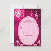 Hot Pink Diskothek Ball Sparkasse Heelse UAWG RSVP Karte (Rückseite)