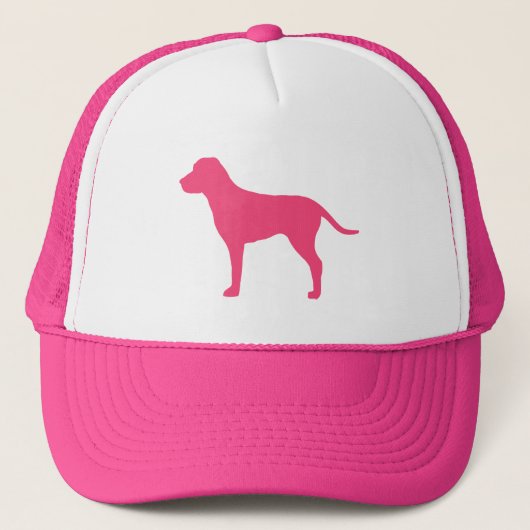 Hot Pink Dog Trucker Hat Truckerkappe (Vorderseite)