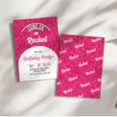 Hot Pink Doll Einladung, Fashion Doll Party Einladung