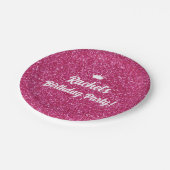 Hot Pink Doll Einladung, Fashion Doll Party Pappteller (Schrägansicht)