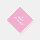 Hot Pink Doll Einladung, Fashion Doll Party Serviette (Ecke)