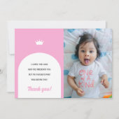 Hot Pink Doll, Fashion Doll Danke, Foto Card Einladung (Vorderseite)