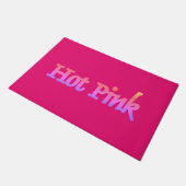 Hot Pink Doormat Fußmatte (Schrägansicht)