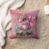 Hot Pink Dragon Girl Baby Dusche Custom Geschenk Kissen (Decke)