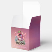 Hot Pink Dragon Girl Babydusche Geschenkschachtel (Geöffnet)