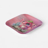Hot Pink Dragon Girl Babydusche Pappteller (Gewinkelt)
