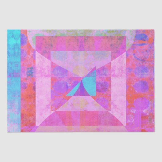 Hot Pink Dream #1 Mixed Media Tissue Paper Seidenpapier (Vorderseite)