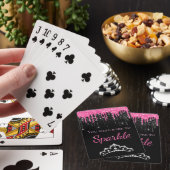 Hot-Pink-Drilling-Imitate Glitzer Geboren zum Spar Spielkarten (In Situ)