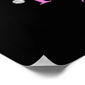 Hot Pink Driving Glitzer & Balloons Geburtstag Poster (Ecke)