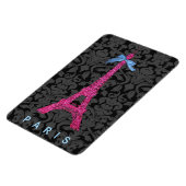 Hot Pink Eiffelturm in Imitate Glitzer Magnet (Linke Seite)