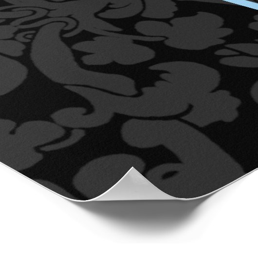 Hot Pink Eiffelturm in Imitate Glitzer Poster (Ecke)