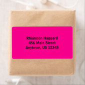 Hot Pink Einfache Schlichte Versandmarken (Insitu)