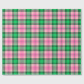 Hot Pink Emerald Forest Green XL Kariert Tartan Geschenkpapier (Flach)