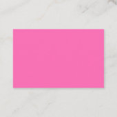 Hot Pink European Business Card Visitenkarte (Rückseite)