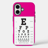 Hot Pink Eye Chart iPhone Case (Rückseite)