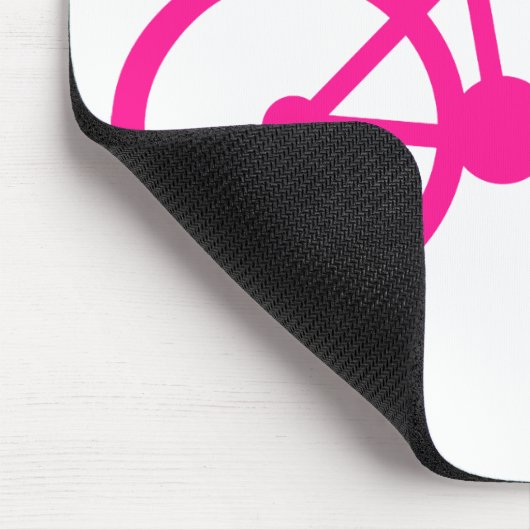 Hot-Pink-Fahrrad; Fahrrad Mousepad (Ecke)