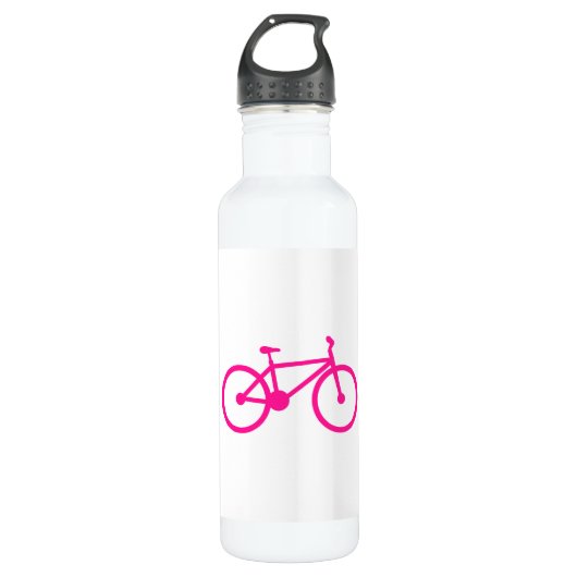 Hot-Pink-Fahrrad; Fahrrad Trinkflasche (Vorderseite)