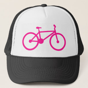 Hot-Pink-Fahrrad; Fahrrad Truckerkappe