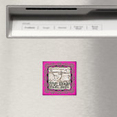 Hot Pink Fantasy Frame Template Magnet (In Situ (Geschirrspüler))