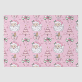 Hot Pink Father Christmas Bow Seidenpapier