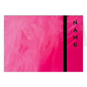 Hot Pink Feather Boa Note Catts