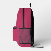 Hot Pink Feminine Typografie Girly Elegante Bedruckter Rucksack (Rechts)