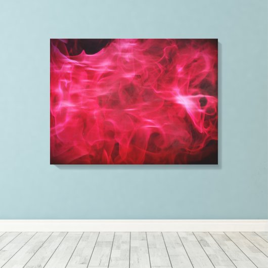 Hot Pink Fire and Flame Leinwand Art (Insitu (Holzboden))