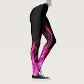Hot Pink Fire Flame Smoke Leggings (Rechts)