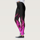 Hot Pink Fire Flame Smoke Leggings (Links)