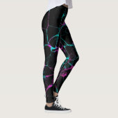 Hot Pink Fire Flame Smoke Leggings (Rechts)