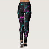 Hot Pink Fire Flame Smoke Leggings (Rückseite)