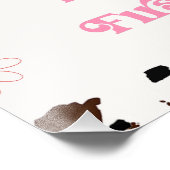 Hot Pink First Rodeo 1. Geburtstag Begrüßungszeich Fotodruck (Ecke)