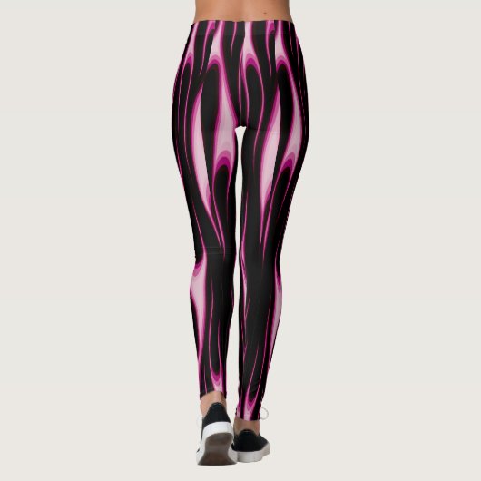 Hot Pink Flames Leggings (Rückseite)