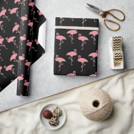 Hot Pink Flamingo Flock Nahtloses Design Geschenkpapier