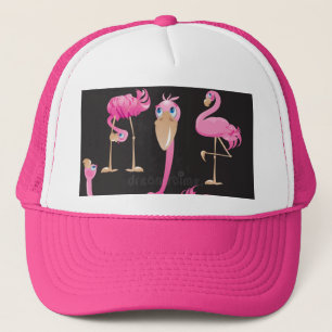 HOT PINK FLAMINGO HAT TRUCKERKAPPE