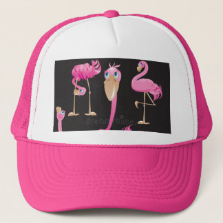 HOT PINK FLAMINGO HAT TRUCKERKAPPE