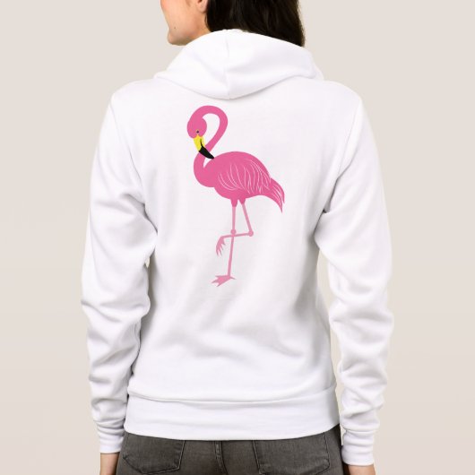 Hot Pink Flamingo Hoodie (Rückseite)